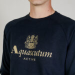 Felpa senza cappuccio Aquascutum ACTIVE BIG LOGO RAGLAN Blu - Foto 5