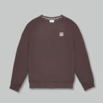 Felpa senza cappuccio Aquascutum ACTIVE PATCH CREWNECK Marrone - Foto 1