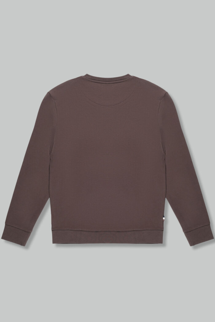 Felpa senza cappuccio Aquascutum ACTIVE SMALL LOGO CREWNECK Marrone