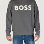 Felpa senza cappuccio Boss JERSEY WE BASIC CREW Grigio Scuro - Foto 1