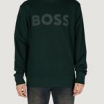 Felpa senza cappuccio Boss JERSEY WE BASIC CREW Verde - Foto 1