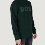 Felpa senza cappuccio Boss JERSEY WE BASIC CREW Verde - Foto 4