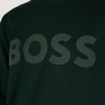 Felpa senza cappuccio Boss JERSEY WE BASIC CREW Verde - Foto 5