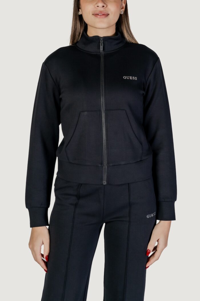 Felpa senza cappuccio Guess Active GELSEY FULL ZIP Nero