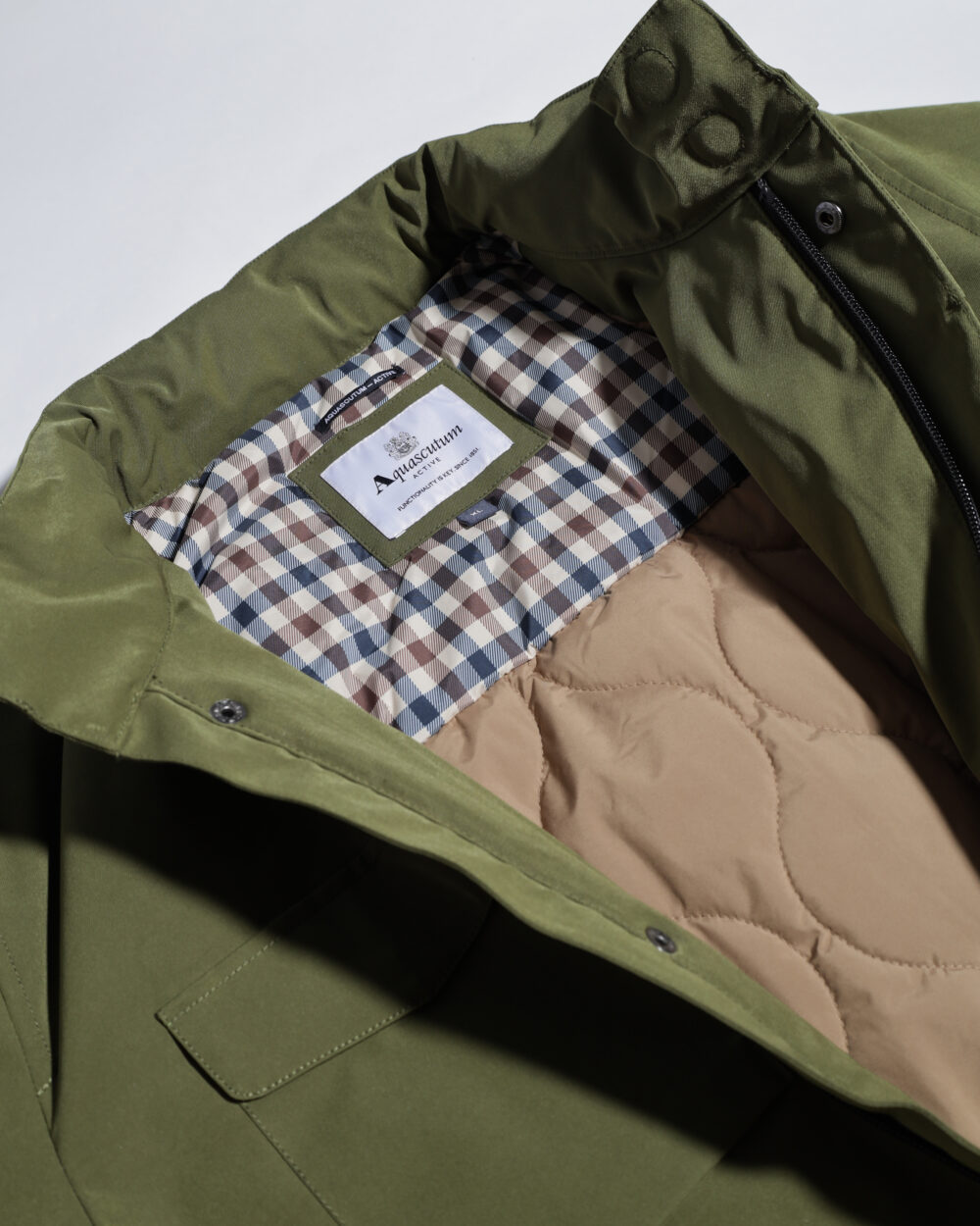 Giacchetto Aquascutum HYDRO ACTIVE FIELD JACKET Verde Oliva - Foto 4