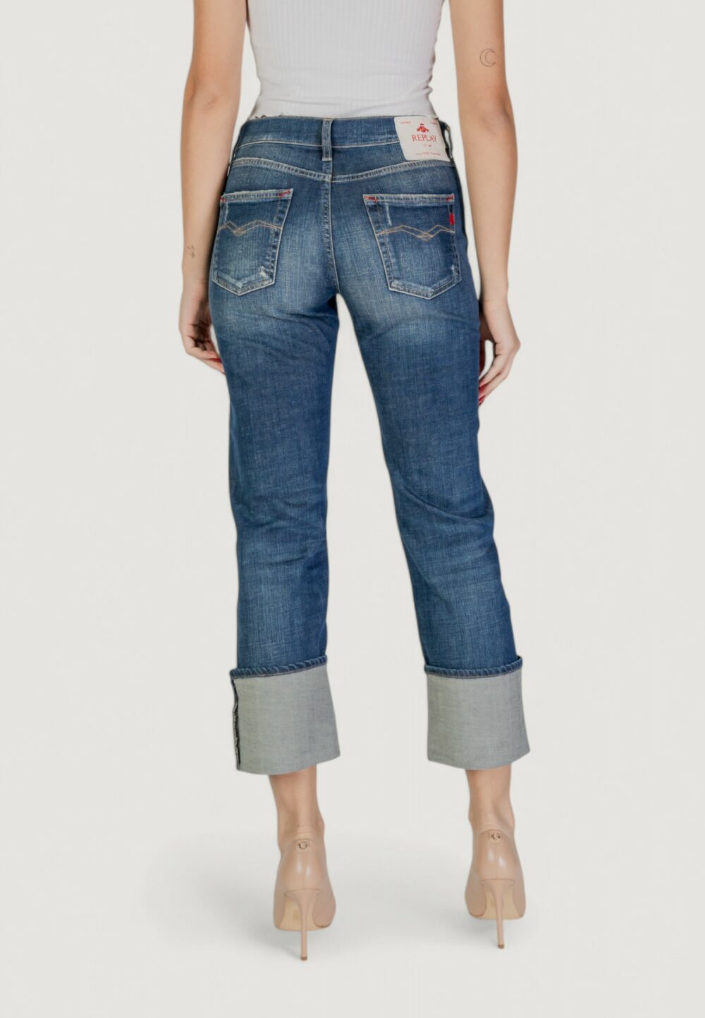 Jeans bootcut Replay  Denim scuro - Foto 4