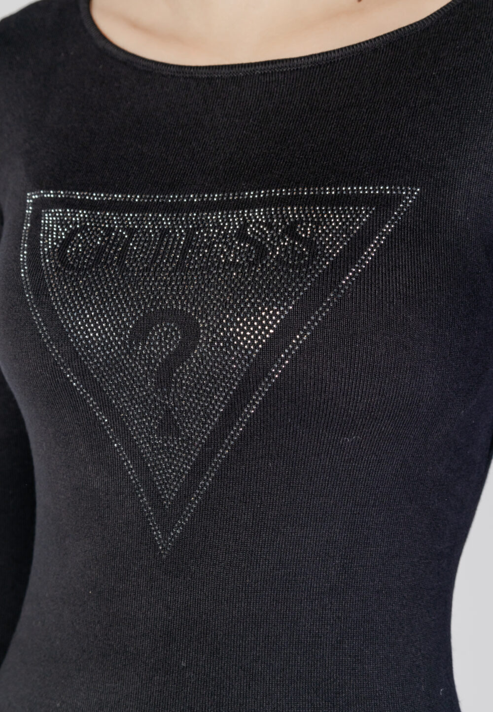 Maglia Guess LS TRIANGLE LOGO ELI Nero - Foto 5