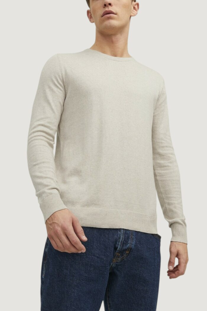 Maglia Jack Jones JJEEMIL KNIT CREW NECK NOOS Beige chiaro