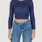 Maglia Jacqueline de Yong JDYLEMON L/S OFF SHOULDER PULLOVER KNT Blu Chiaro - Foto 1