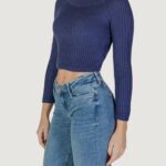 Maglia Jacqueline de Yong JDYLEMON L/S OFF SHOULDER PULLOVER KNT Blu Chiaro - Foto 2