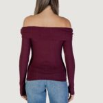 Maglia Jacqueline de Yong JDYFRANSISKA L/S OFFSHOULDER TOP JRS EXP Bordeaux - Foto 5