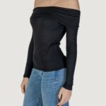 Maglia Jacqueline de Yong JDYFRANSISKA L/S OFFSHOULDER TOP JRS EXP Nero - Foto 2