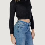 Maglia Jacqueline de Yong JDYLEMON L/S OFF SHOULDER PULLOVER KNT Nero - Foto 3