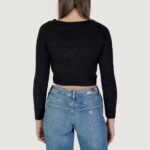 Maglia Jacqueline de Yong JDYLEMON L/S OFF SHOULDER PULLOVER KNT Nero - Foto 4