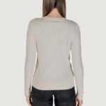 Maglia Jacqueline de Yong Jdymalou L/S O-Neck Button Knt Panna - Foto 4