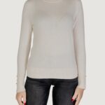 Maglia Jacqueline de Yong Jdymalou L/S O-Neck Button Knt Panna - Foto 5