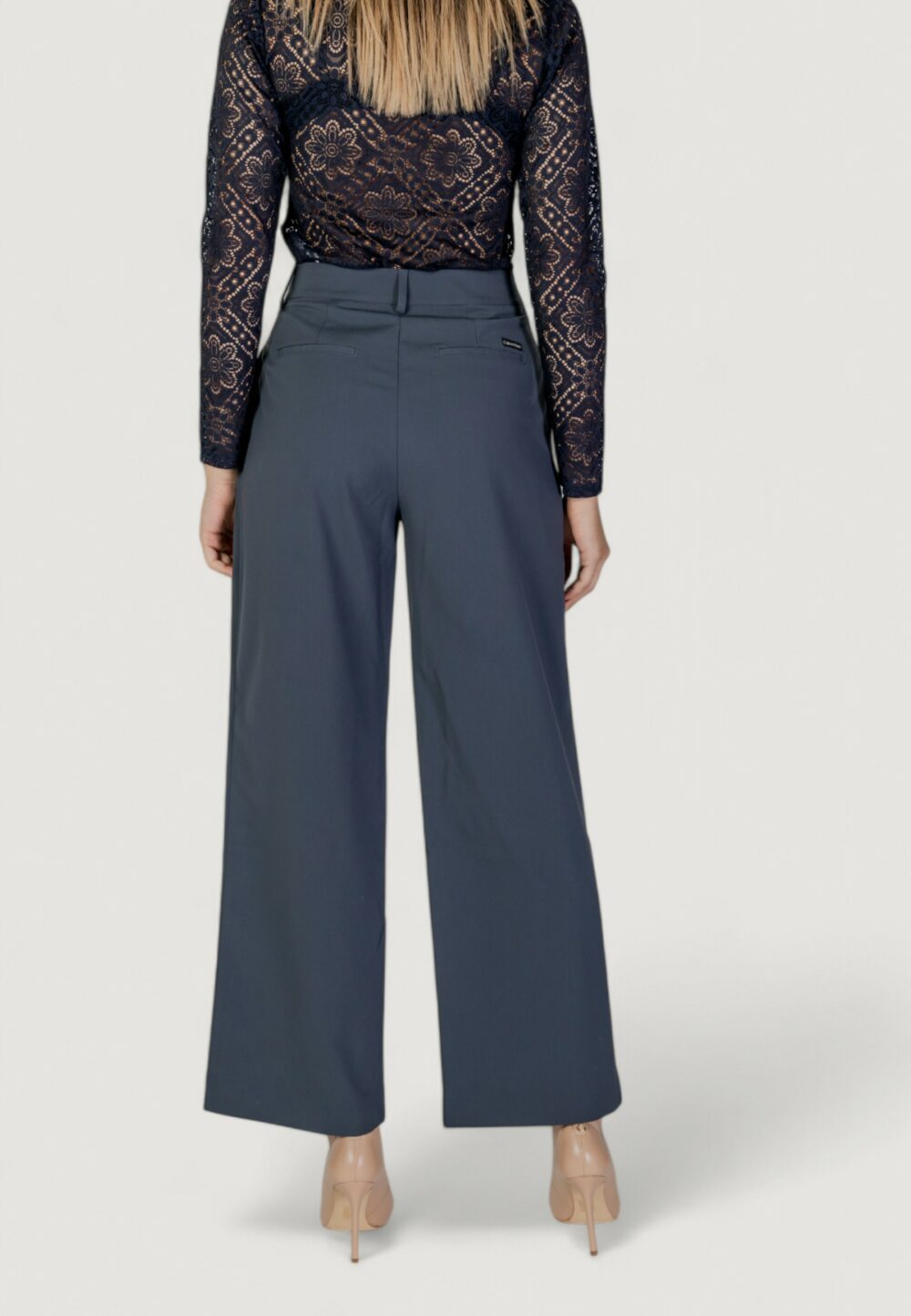 Pantaloni a palazzo Calvin Klein Jeans TAILORED WIDE LEG Antracite - Foto 4