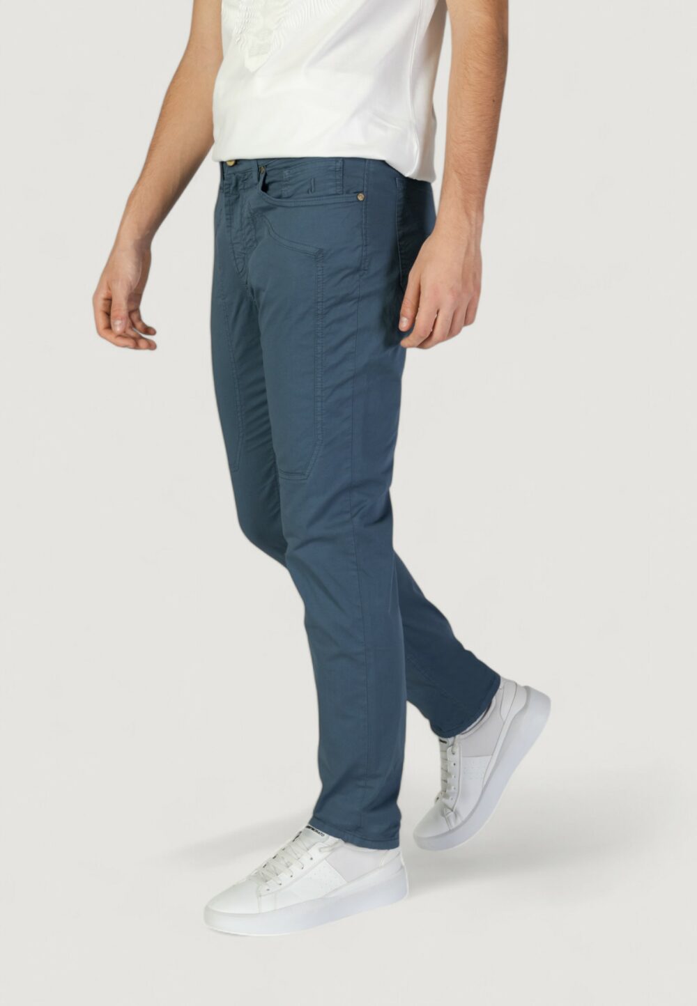 Pantaloni slim Jeckerson JOHN 5 TASCHE TOPPA Blu - Foto 2