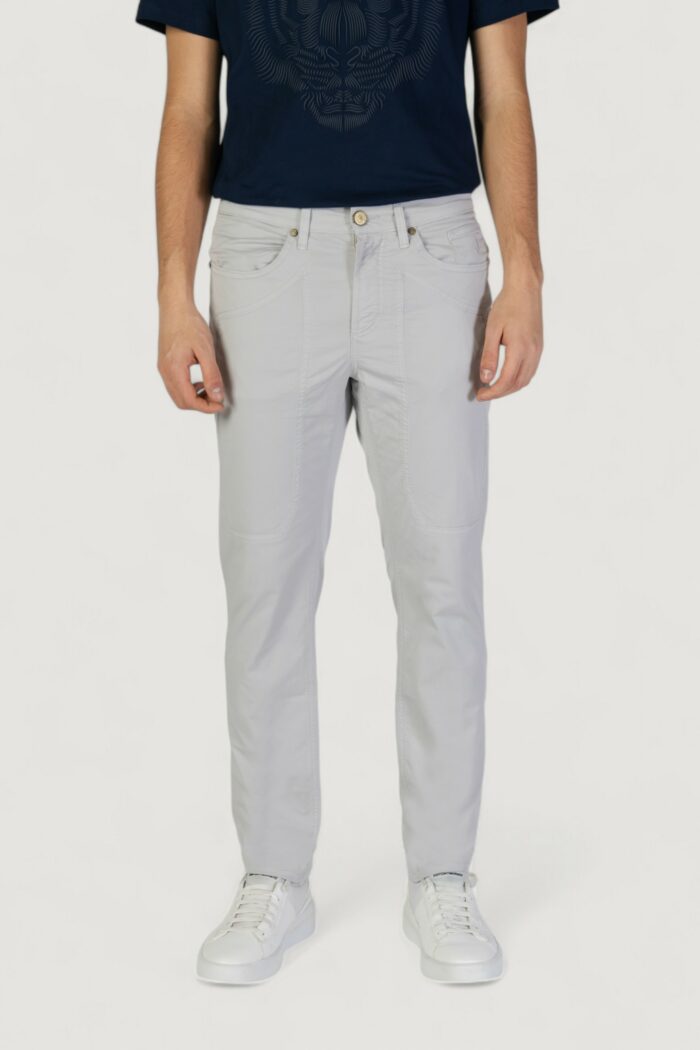 Pantaloni slim Jeckerson JOHN 5 TASCHE TOPPA Grigio Chiaro