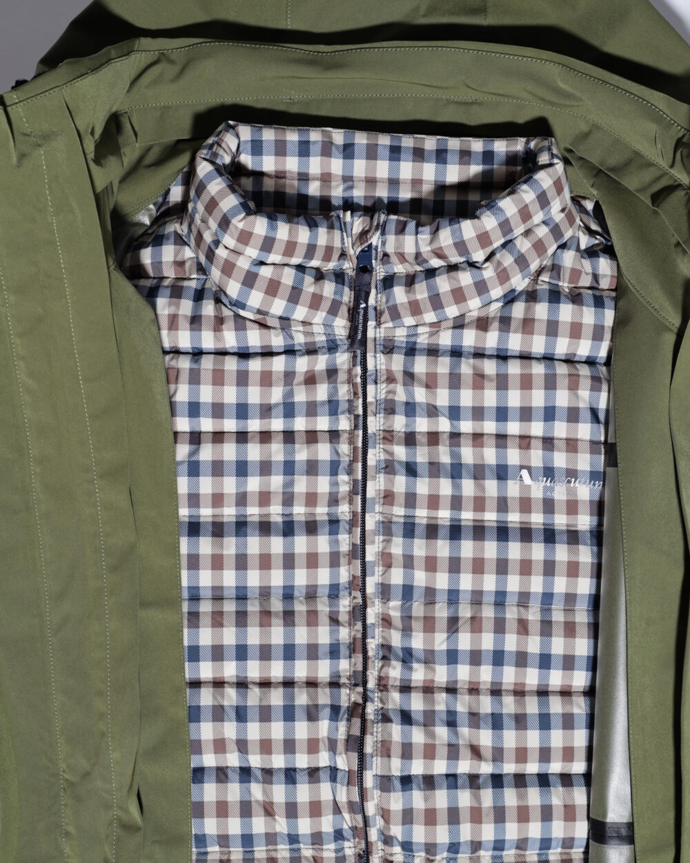 Parka Aquascutum HYDRO 3-WAY ACTIVE CLUB CHECK PARKA Verde Oliva - Foto 5