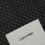 Pashmina Calvin Klein GEO MINIMAL LOGO LINEN STOLE Nero - Foto 3