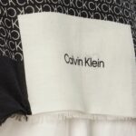 Pashmina Calvin Klein GEO MINIMAL LOGO LINEN STOLE Nero - Foto 4