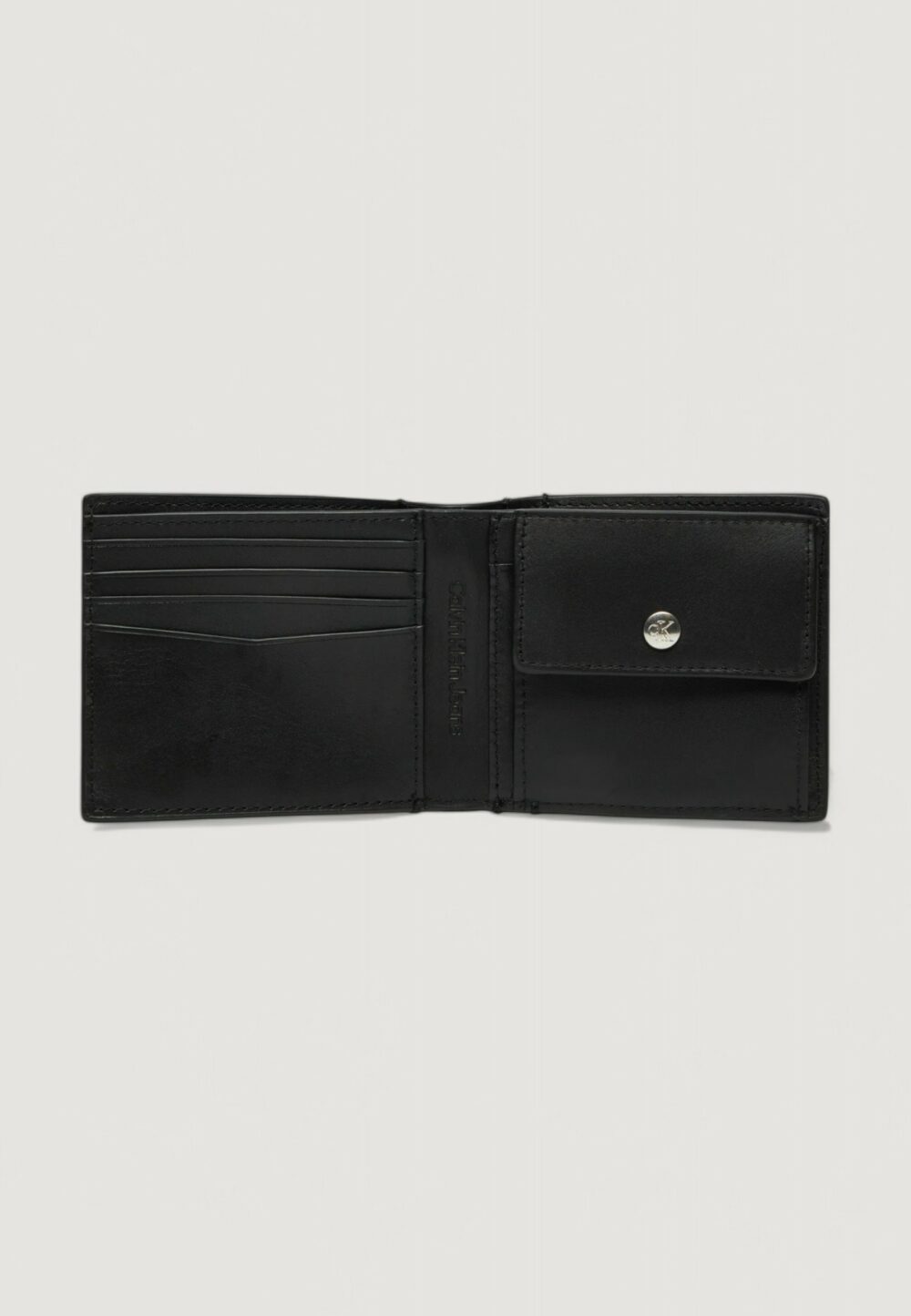 Portafoglio con portamonete Calvin Klein Jeans AOP EMBOSS BIFOLD W/COIN Nero - Foto 3