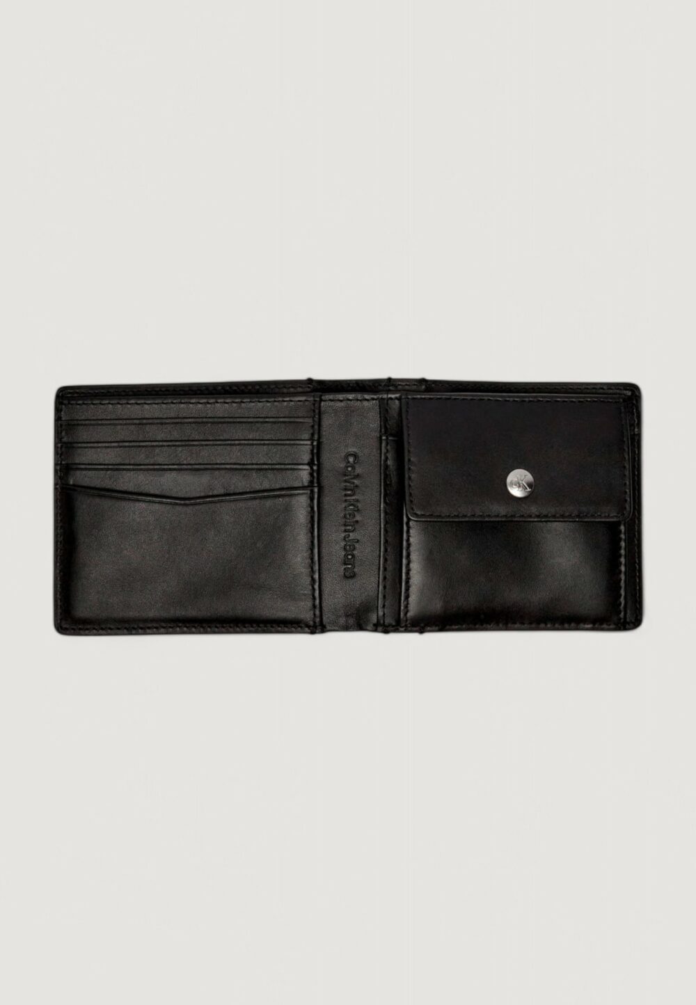 Portafoglio con portamonete Calvin Klein Jeans MONOGRAM SOFT BIFOLD W/COIN Nero - Foto 3