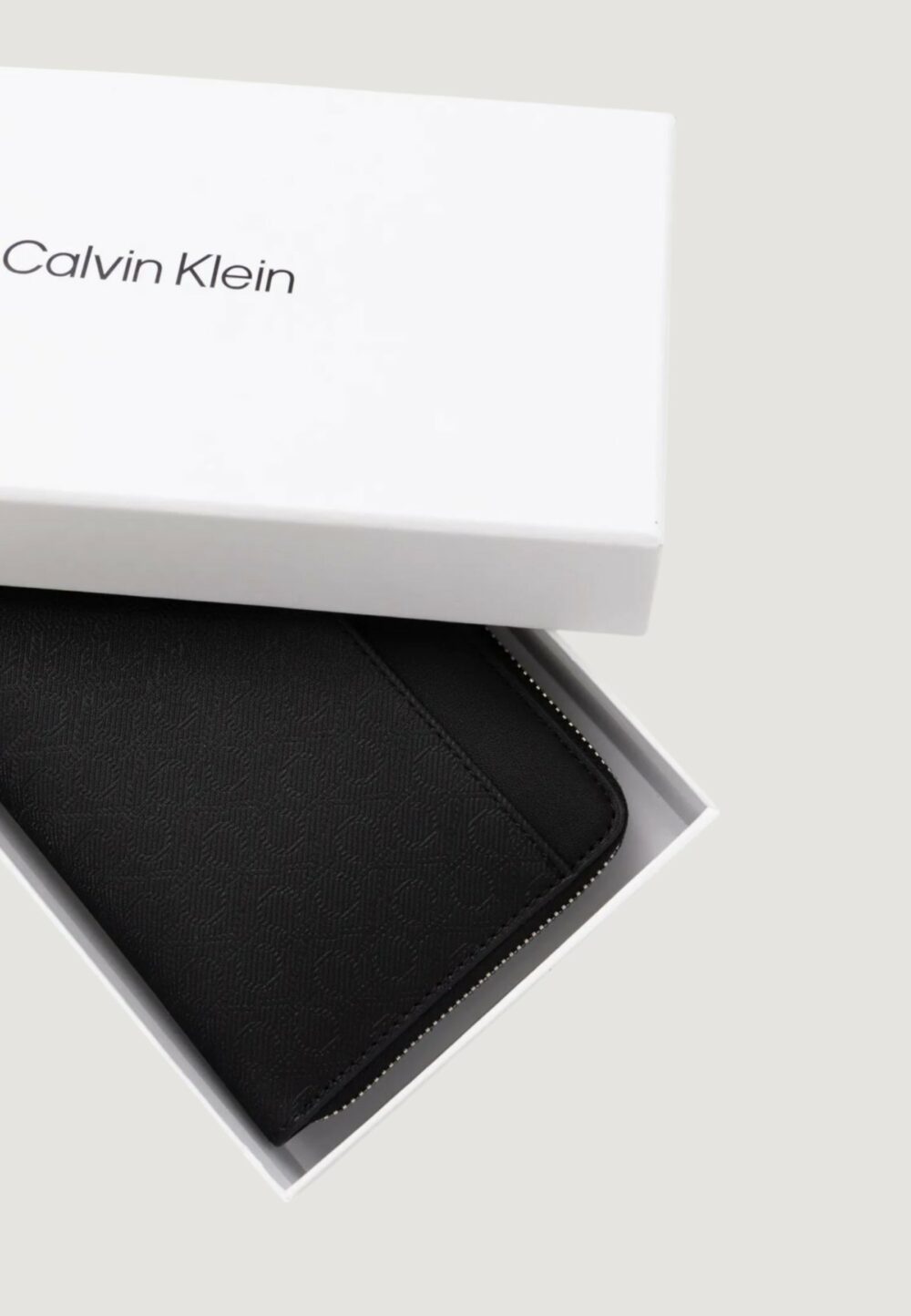 Portafoglio grande Calvin Klein CK MUST XL ZIP AROUND_MONO Nero - Foto 4