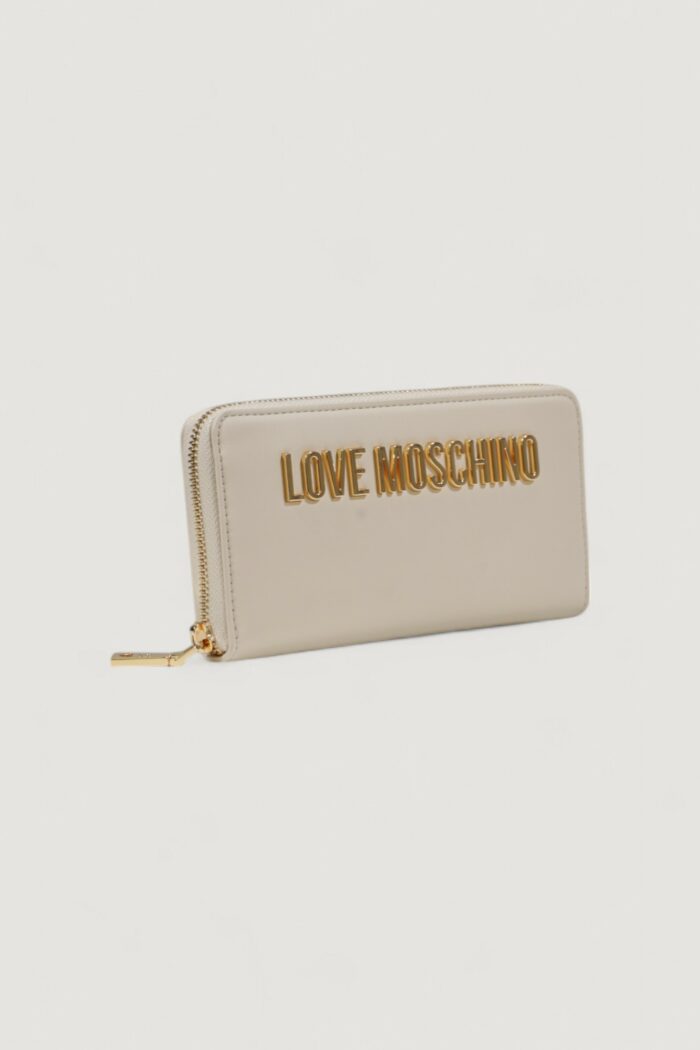 Portafoglio grande Love Moschino  Beige