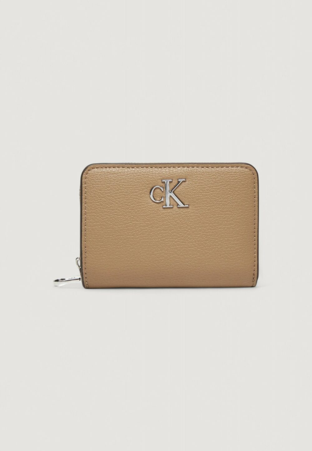 Portafoglio piccolo Calvin Klein MINIMAL MONOGRAM MED ZIP AROUND Beige - Foto 1