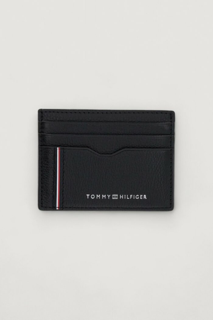 Portafoglio senza portamonete Tommy Hilfiger TH CORP CC HOLDER Nero