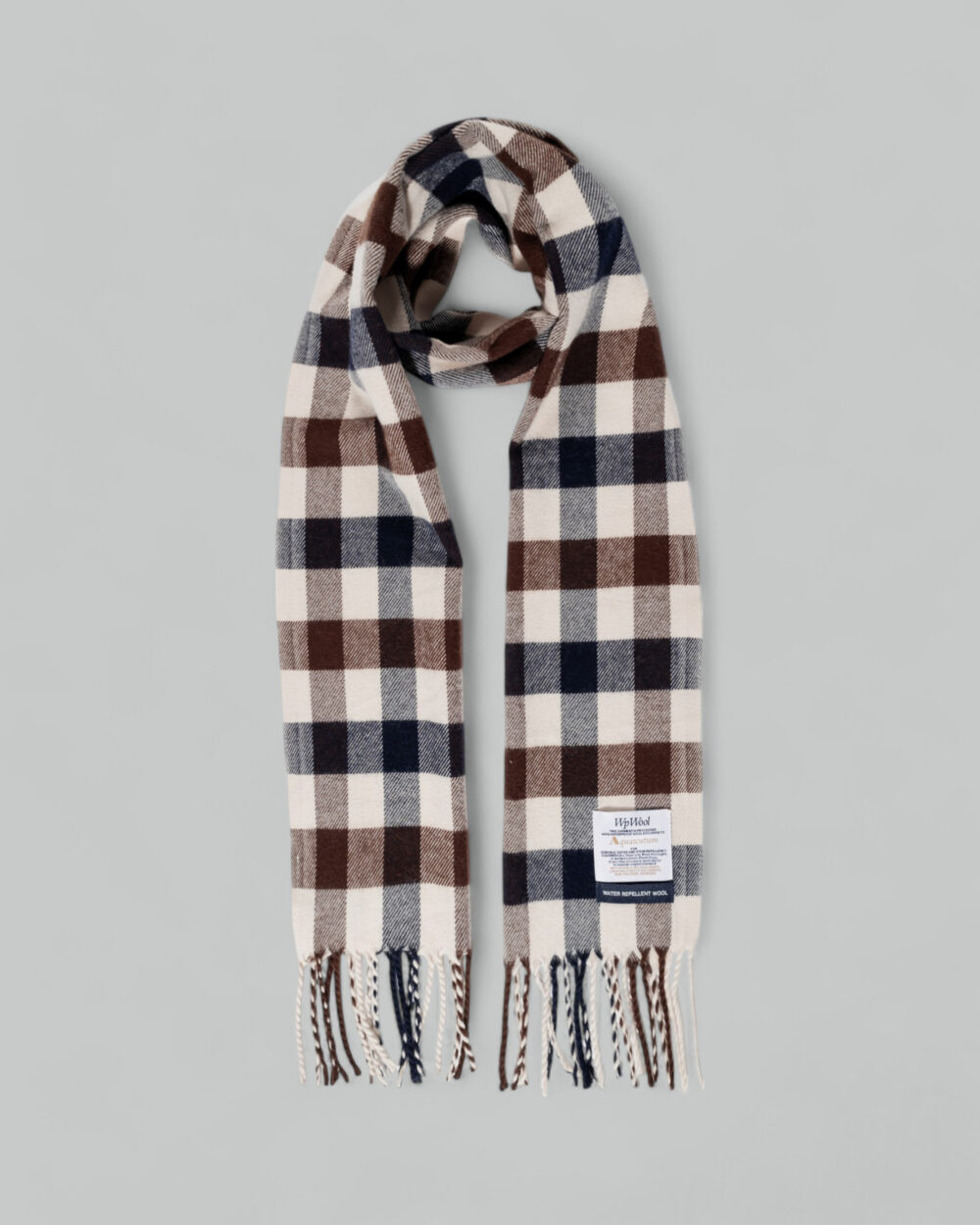 Sciarpa Aquascutum CLUB CHECK SCARF MACRO Beige - Foto 1