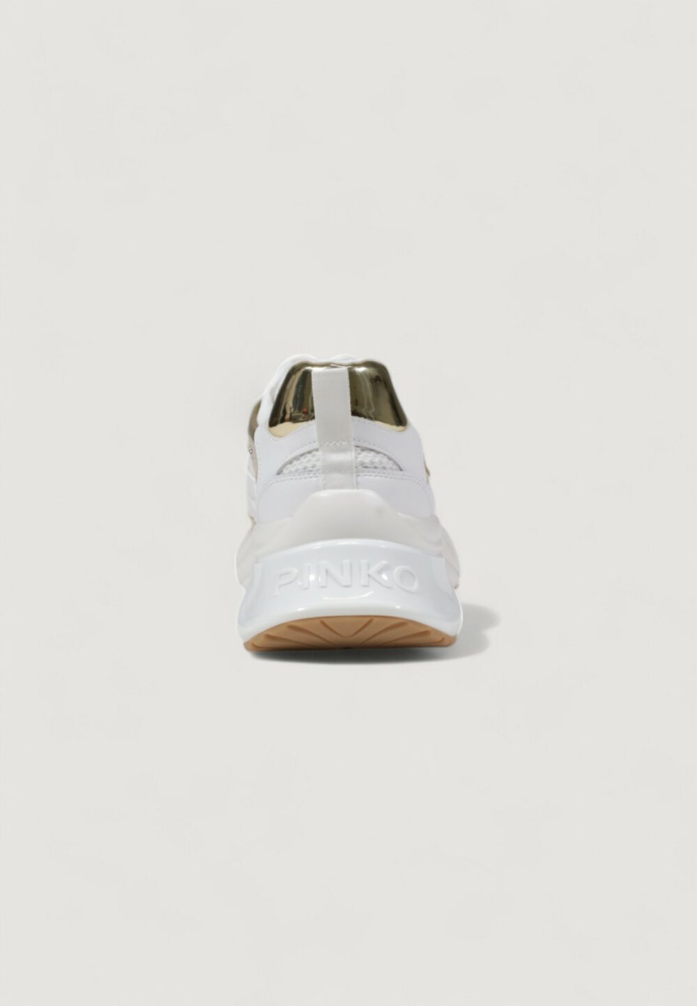 Sneakers Pinko ARIEL 15 - SPREADING/MESH/MIRROR Bianco - Oro - Foto 4