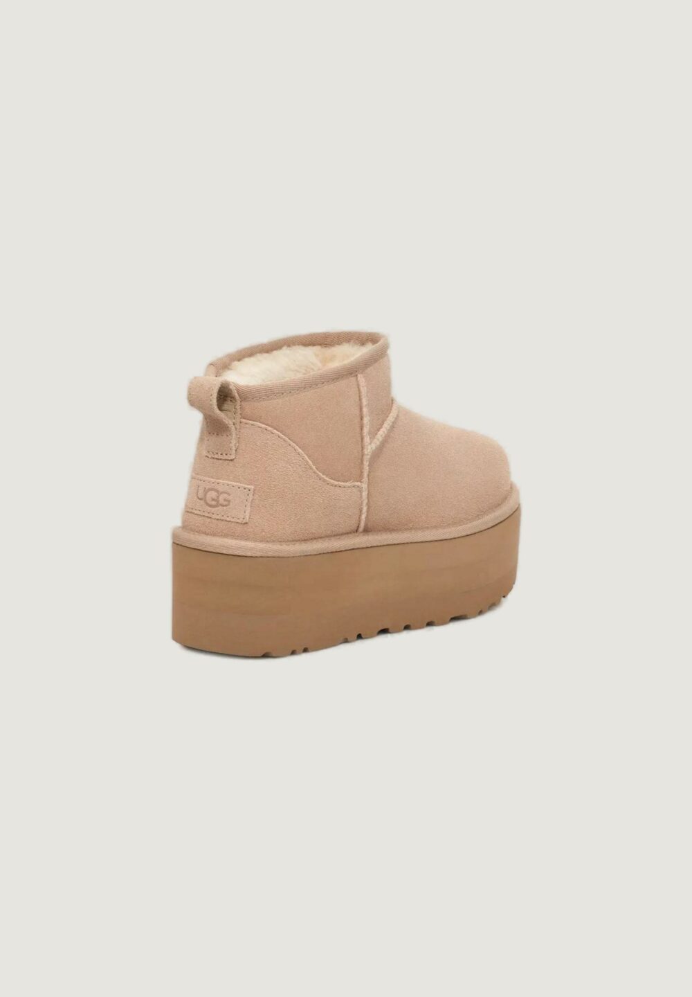 Stivali UGG CLASSIC ULTRA MINI PLATFORM Beige chiaro - Foto 5