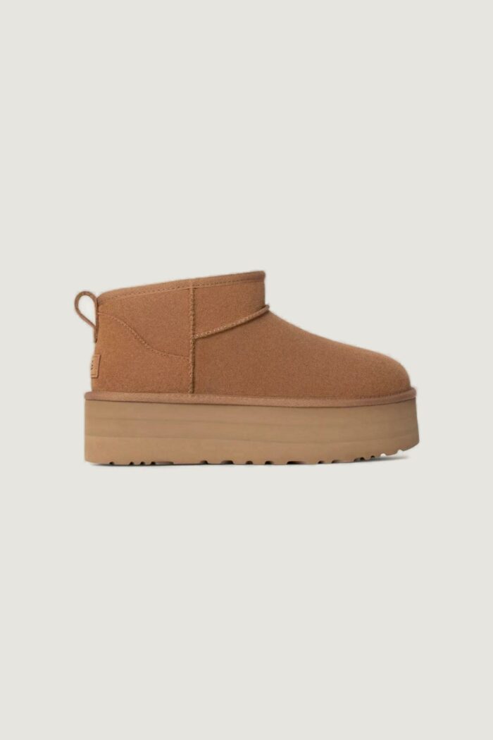 Stivali Ugg CLASSIC ULTRA MINI PLATFORM Beige scuro