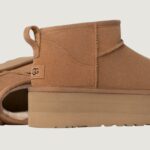 Stivali UGG CLASSIC ULTRA MINI PLATFORM Beige scuro - Foto 4