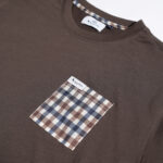 T-shirt Aquascutum ACTIVE CLUB CHECK POCKET T-SHIRT Marrone - Foto 4