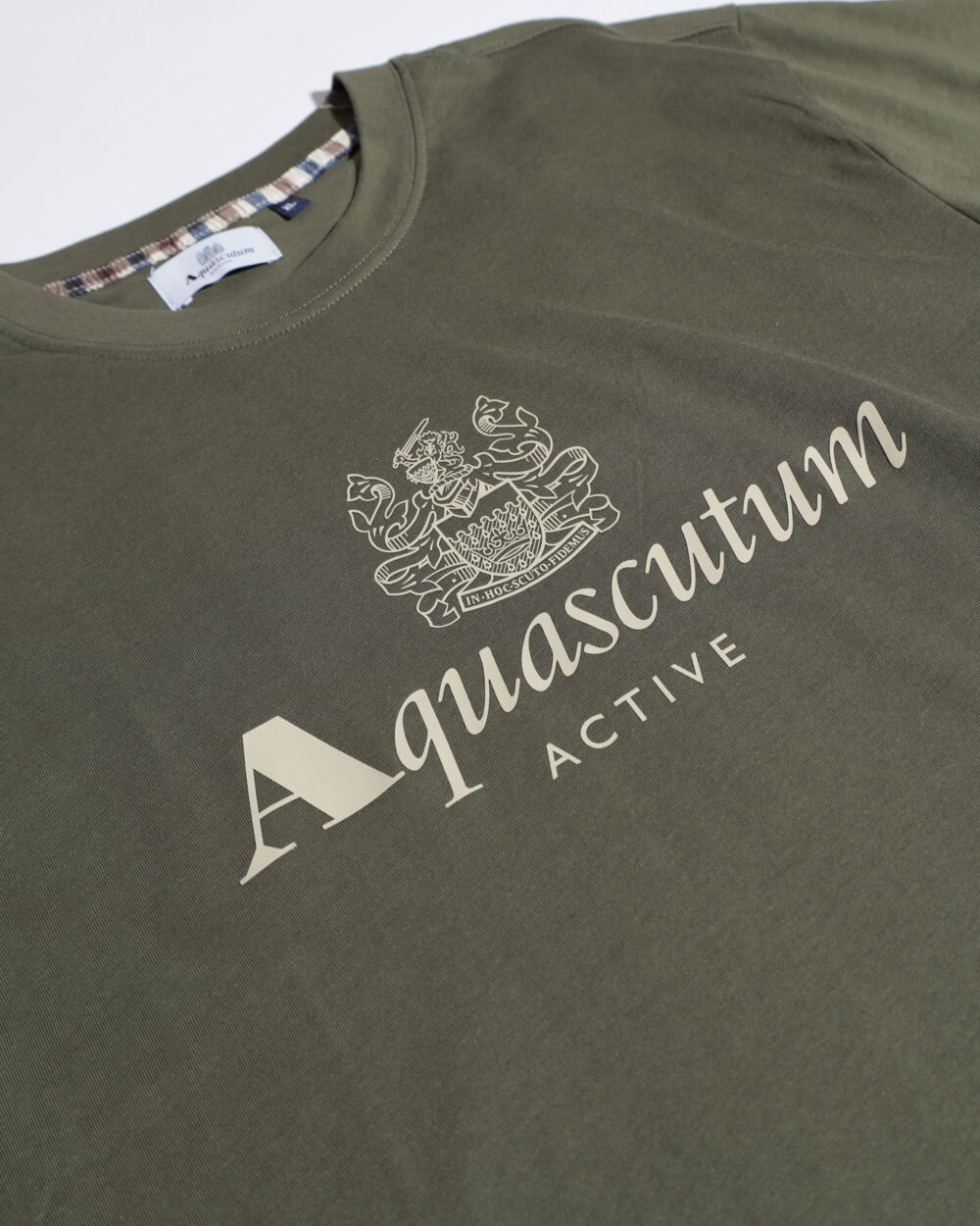 T-shirt Aquascutum ACTIVE BIG LOGO T-SHIRT Verde Oliva - Foto 3