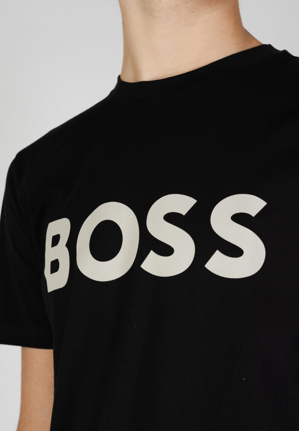 T-shirt Boss THINKING 1 Nero - Grigio - Foto 5