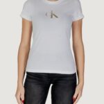 T-shirt Calvin Klein Jeans GRADIENT CK TEE Bianco - Foto 1