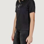 T-shirt Calvin Klein Jeans EMBROIDERED MONOLOGO Nero - Foto 2