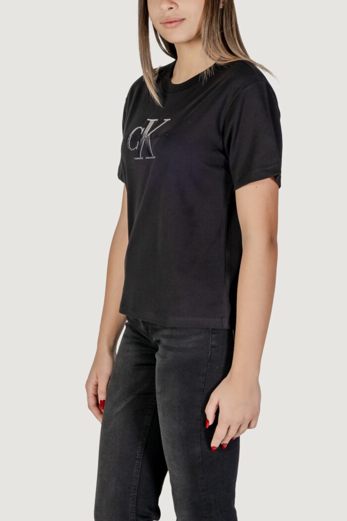 T-shirt Calvin Klein EMBROIDERED MONOLOGO Nero