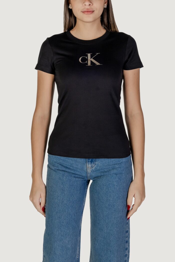 T-shirt Calvin Klein GRADIENT CK TEE Nero