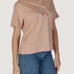 T-shirt Calvin Klein Jeans EMBROIDERED MONOLOGO Rosa Antico - Foto 3