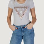 T-shirt Guess SS CN CHEETA LOGO Bianco - Foto 1