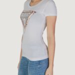 T-shirt Guess SS CN CHEETA LOGO Bianco - Foto 5