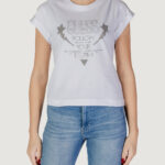 T-shirt Guess SS CN SLEEVES STRASS Bianco - Foto 1