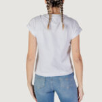 T-shirt Guess SS CN SLEEVES STRASS Bianco - Foto 4