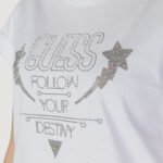 T-shirt Guess SS CN SLEEVES STRASS Bianco - Foto 5